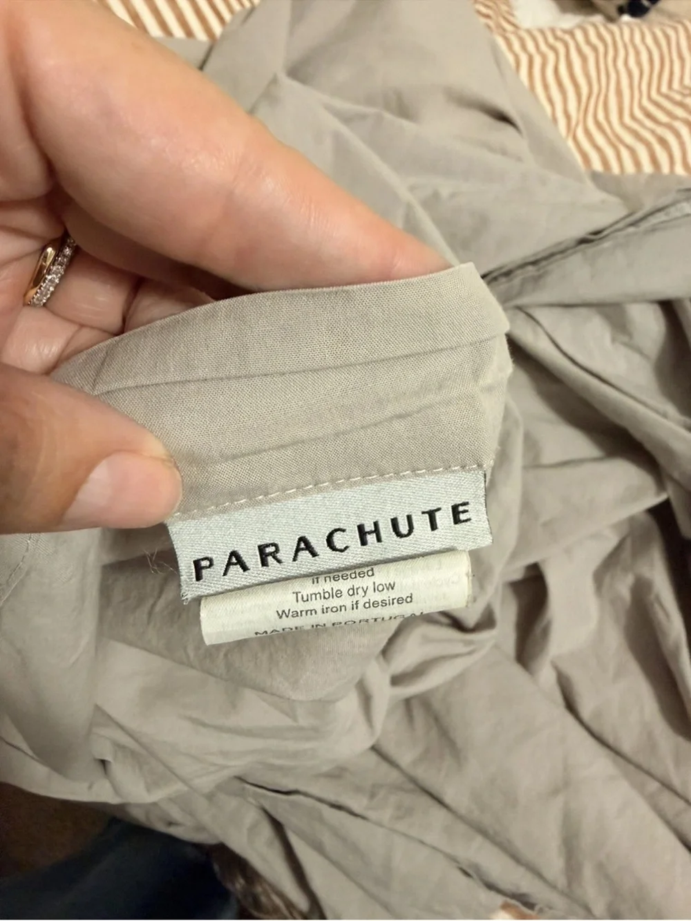 Parachute gray Percale Duvet Cover king/ cal king
